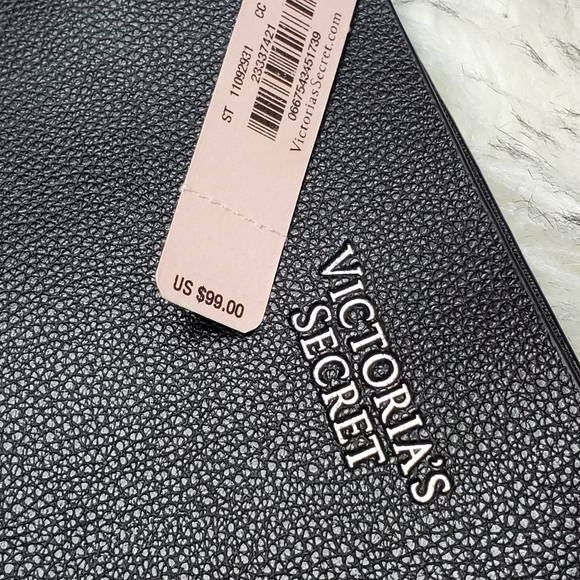 Victoria's Secret 2016 Black Leather Tote Bag - Picture 2 of 3